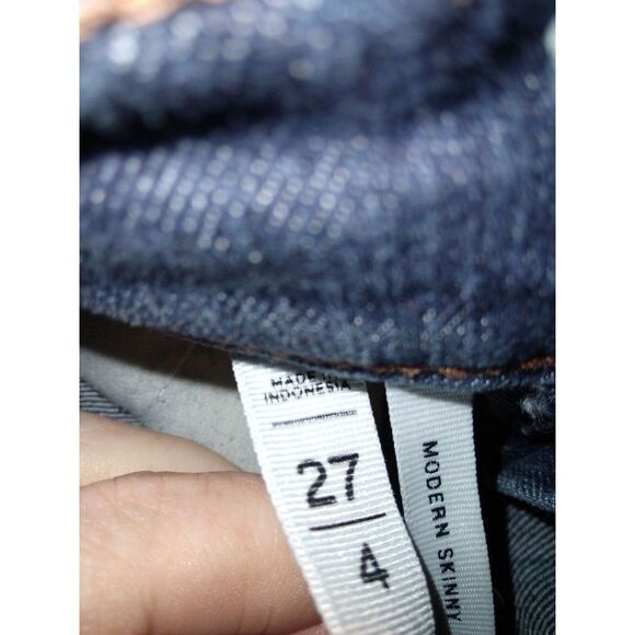 LOFT Women's Modern Skinny Dark Wash Jeans Size 27/4 - Picture 7 of 8